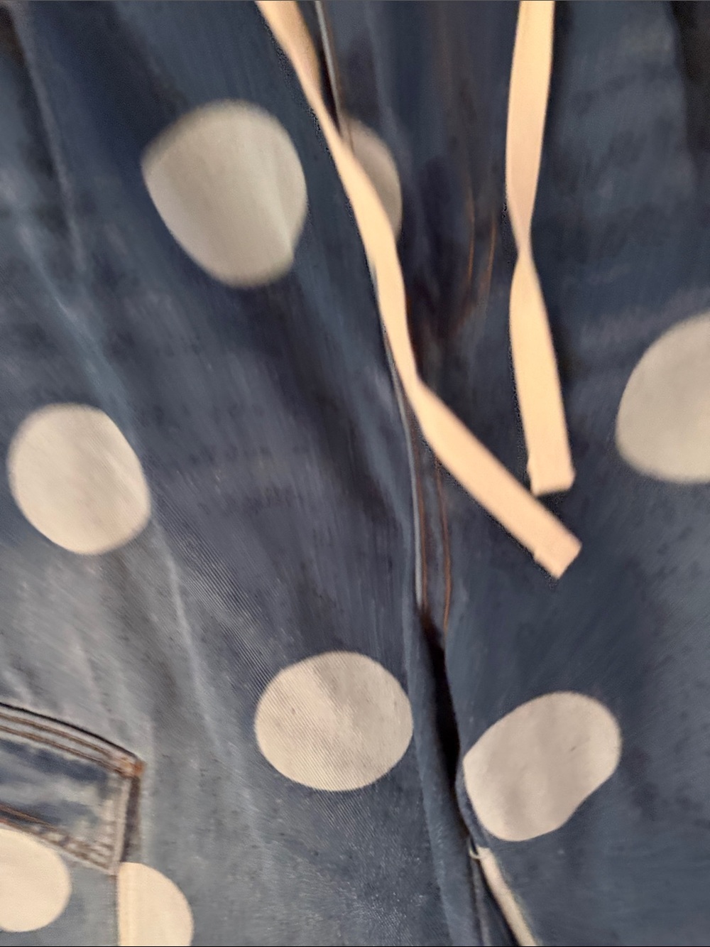 BiBi denim Wide-Leg Polka Dot Jeans large - Picture 3 of 7